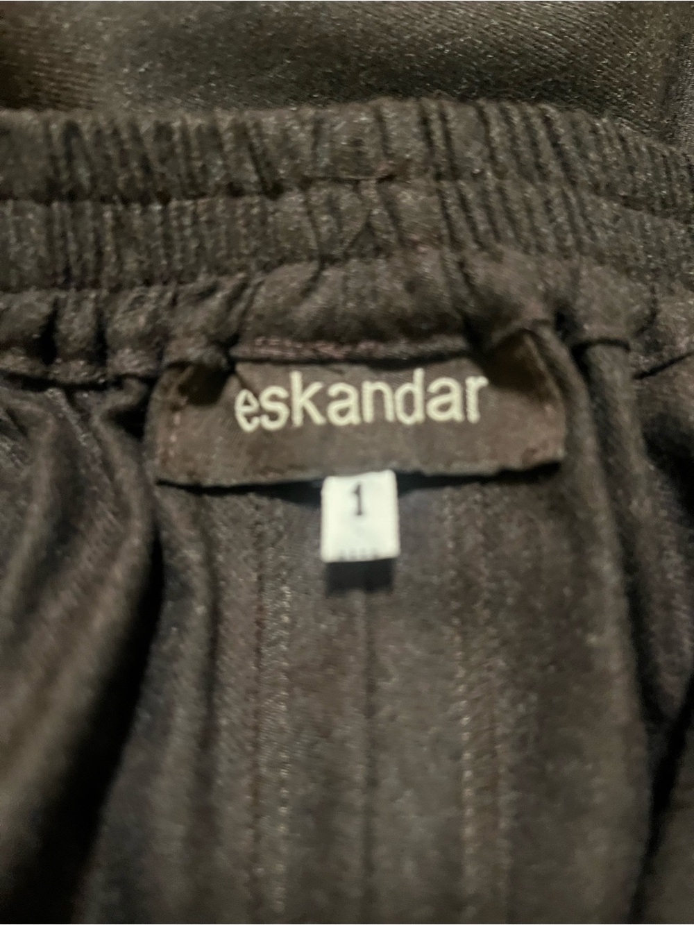 Eskandarpants elastic waist side pockets